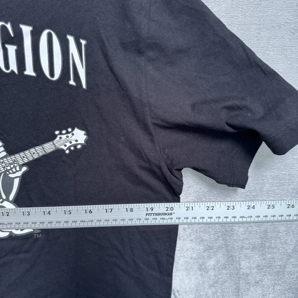 True Religion Shirt Mens Large Black Buddha Guitar Graphic‎ Tee Brand Jeans